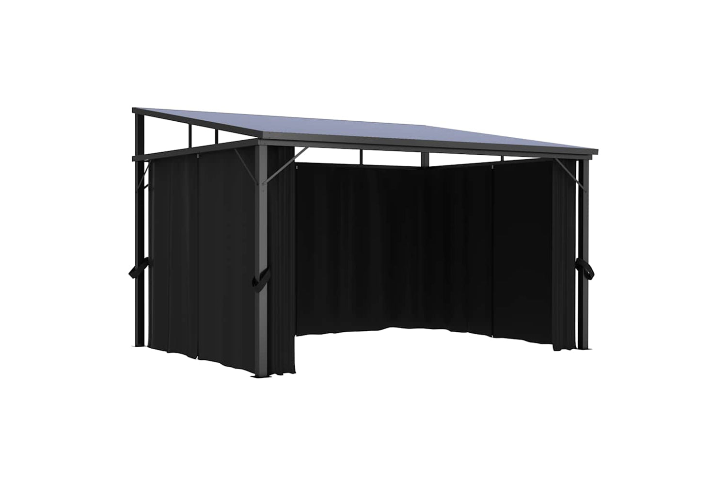 Vidaxl Gazebo With Curtain 405x294x244 Cm Anthracite-6