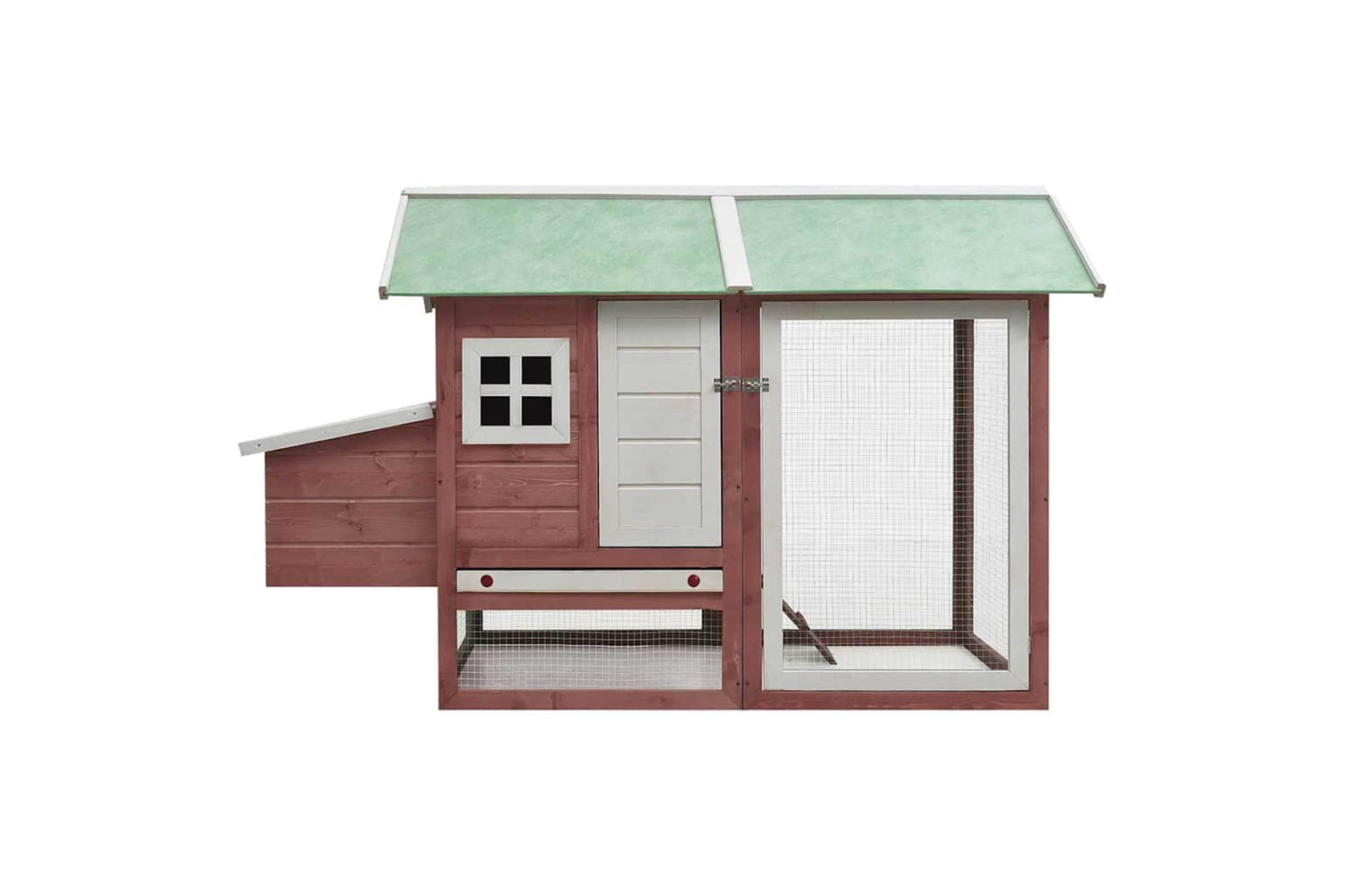 vidaXL 170862 Chicken Cage Mocha 170x81x110cm Solid Pine & Fir Wood-2