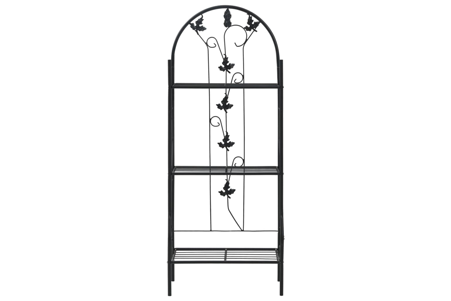 vidaXL 47097 3-layer Plant Rack Black 52x28x128cm Iron-2