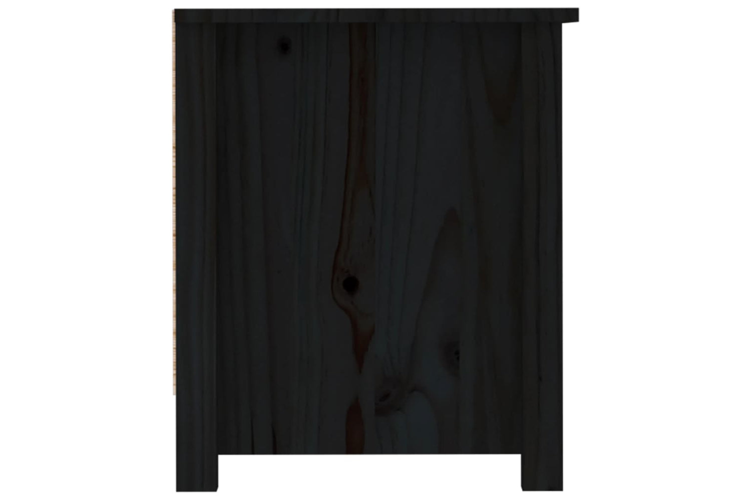 vidaXL 814598 Shoe Cabinet Black 110x38x45.5cm Solid Wood Pine-4
