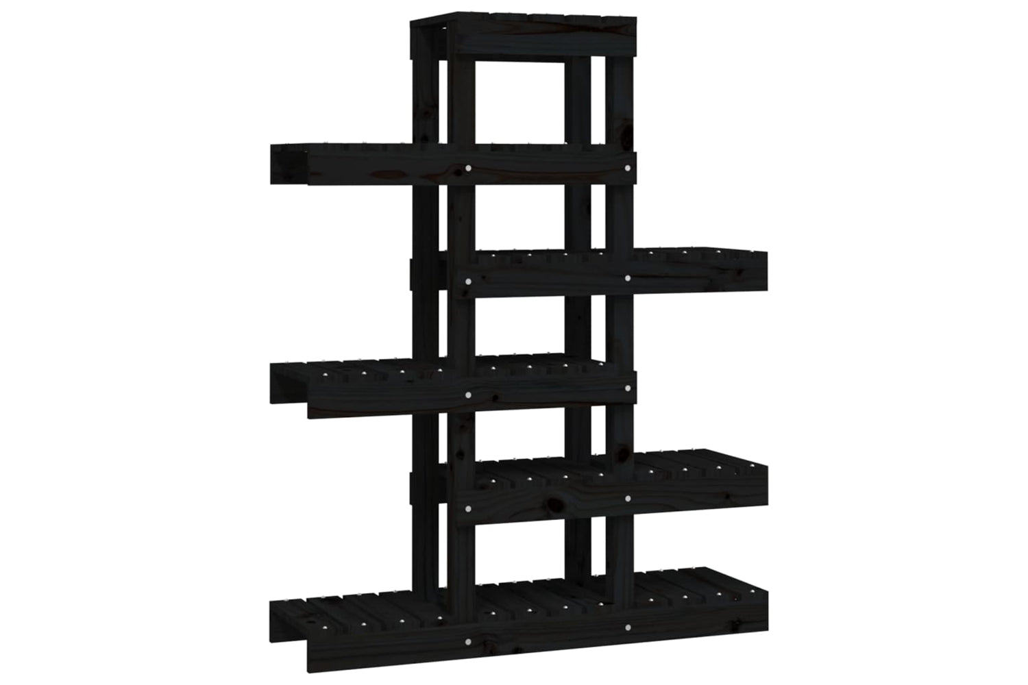 vidaXL 822091 Plant Stand Black 85x25x109.5cm Solid Wood Pine