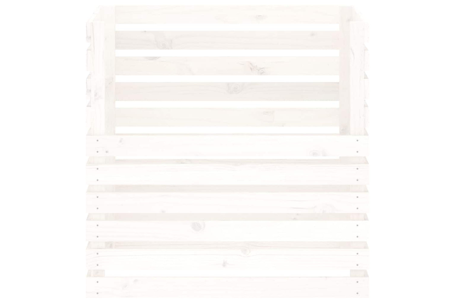 vidaXL 822188 Composter White 80x80x78cm Solid Wood Pine-4