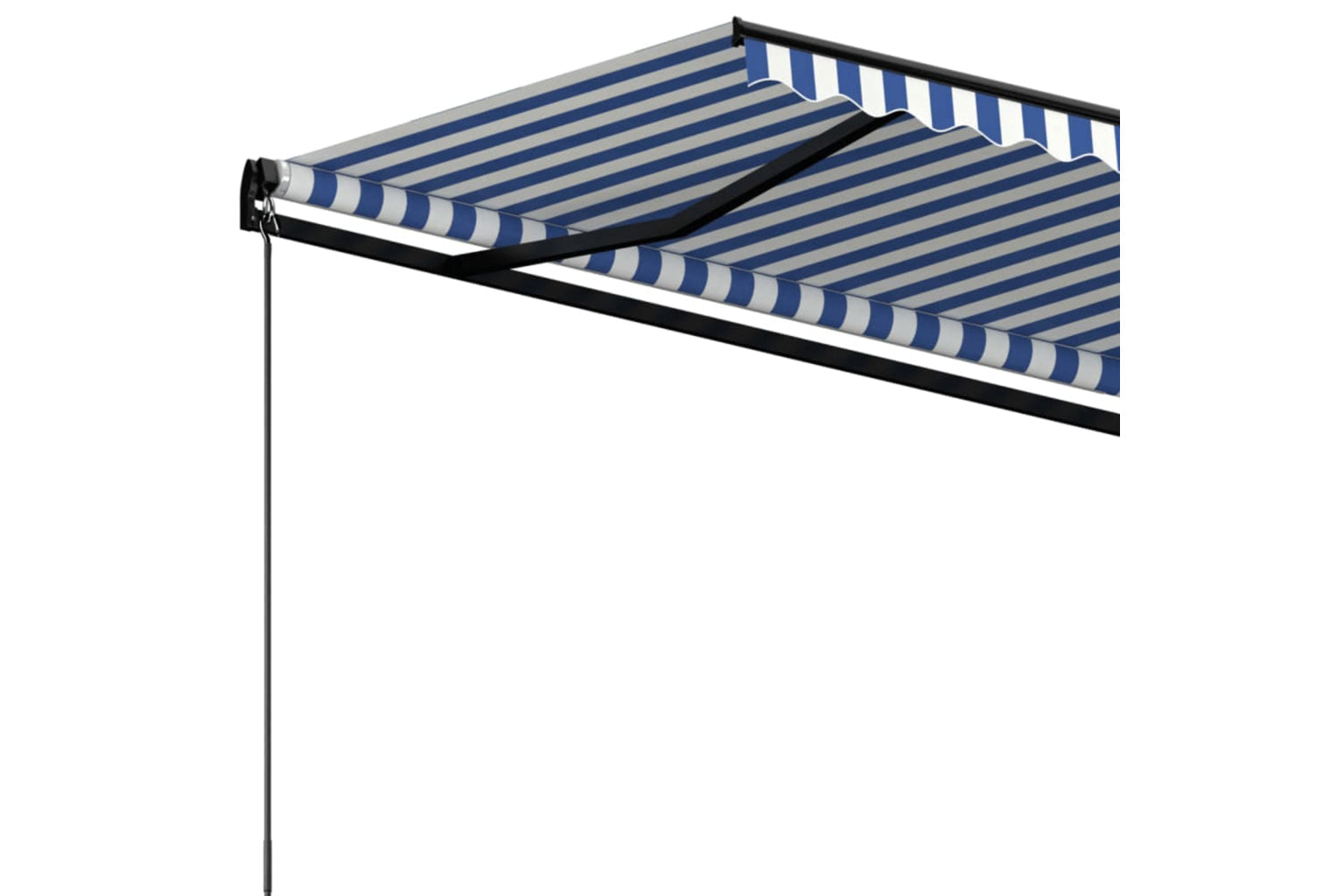 vidaXL 3069196 Manual Retractable Awning 450x350cm Blue And White-4