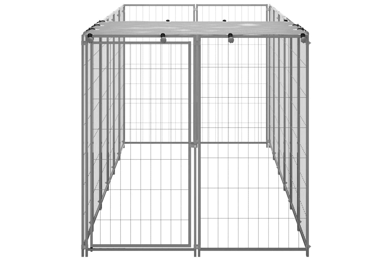 Vidaxl Dog Kennel Silver 330x110x110 Cm Steel-4