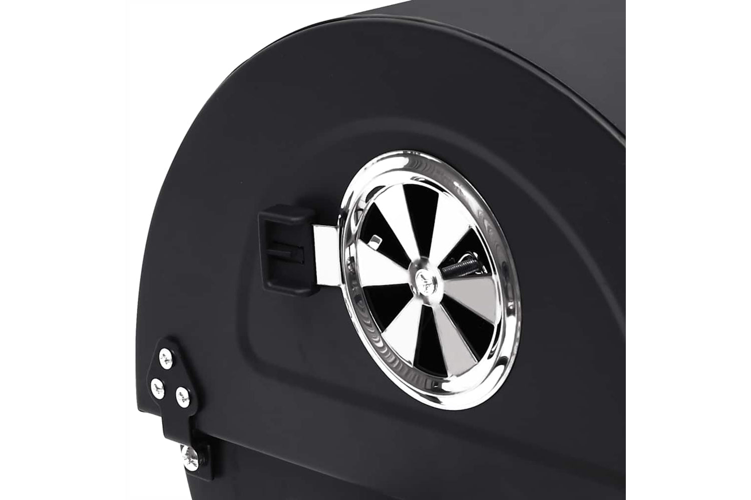 Vidaxl Barrel Grill With Wheels And Shelves Black Steel 115x85x95 Cm-6