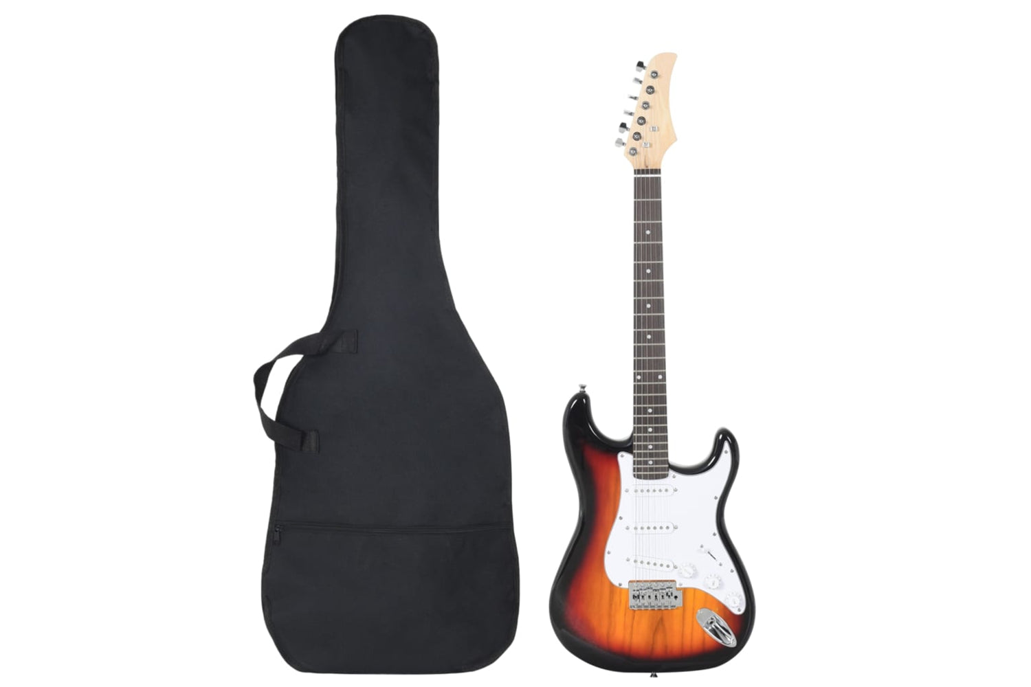 vidaXL 70192 Electric Guitar For Beginner With Bag Brown And White 4/4 39