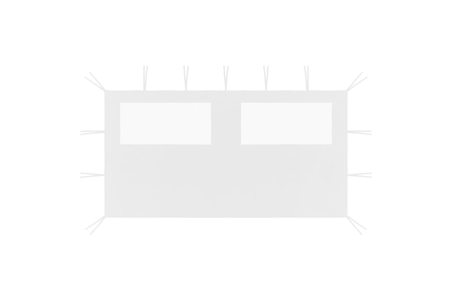 Vidaxl 3070424 Gazebo Sidewall With Windows 4x2 M White