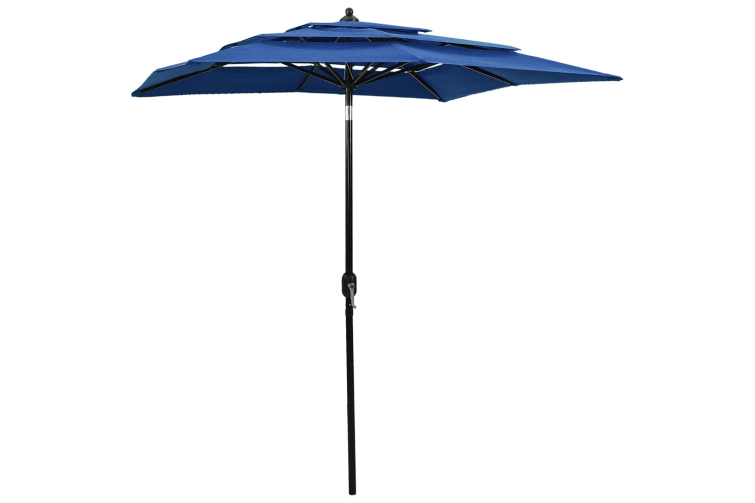 Vidaxl 313851 3-tier Parasol With Aluminium Pole Azure Blue 2x2 M