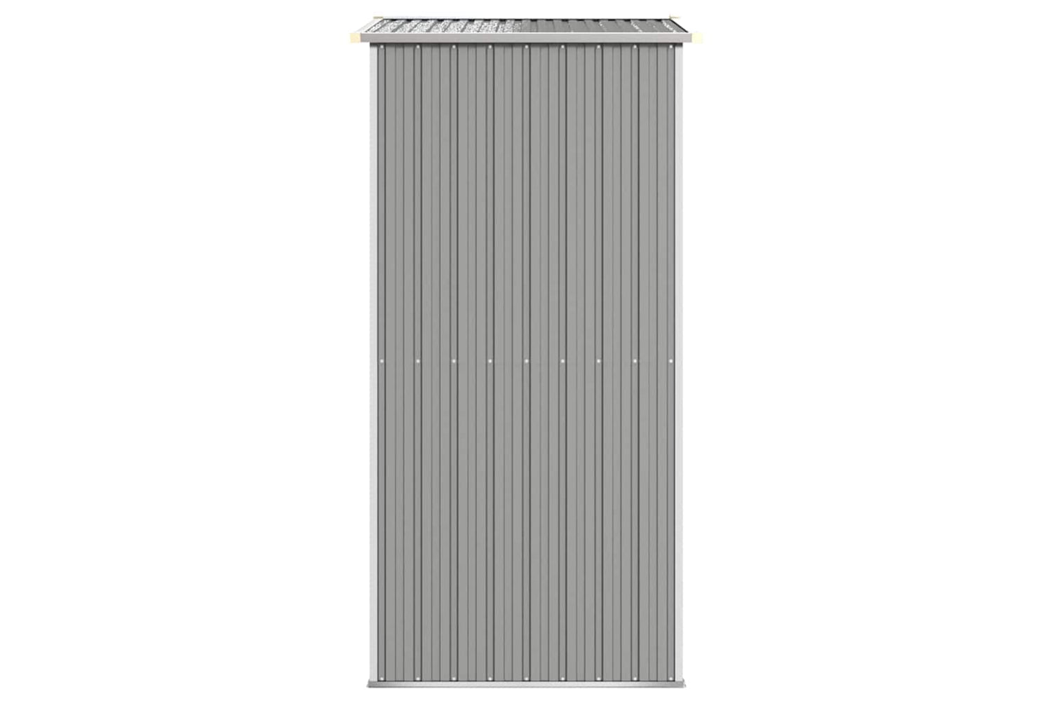 vidaXL 319269 Garden Shed Light Grey 192x108x223cm Galvanised Steel-4