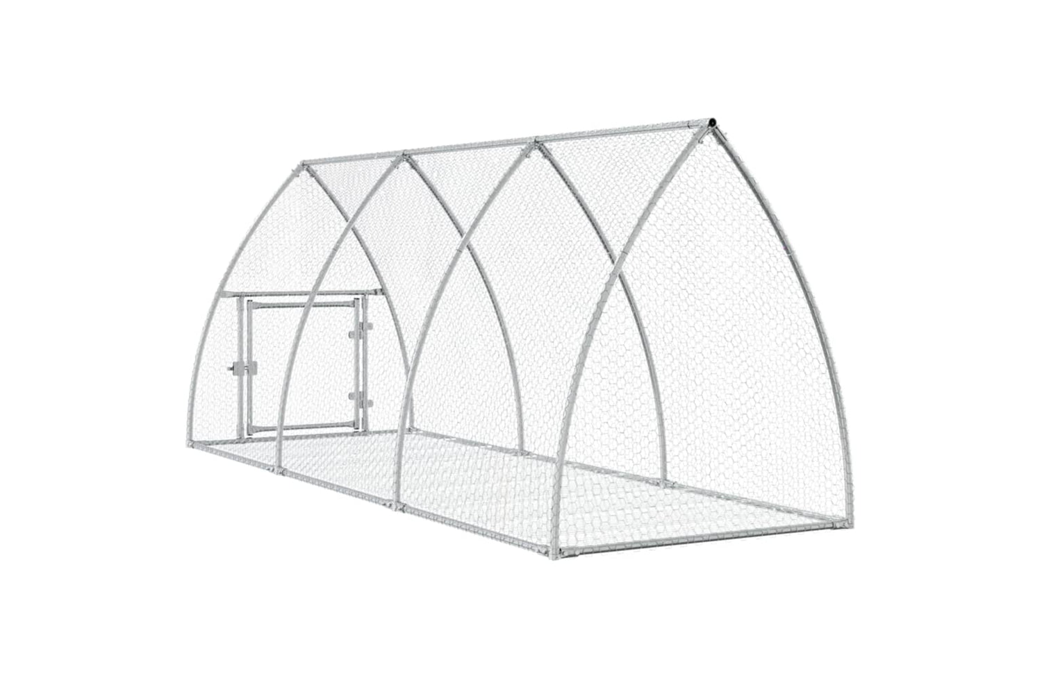 vidaXL 3281528 Rabbit Cage Silver 300x105x120cm Galvanised Steel-6
