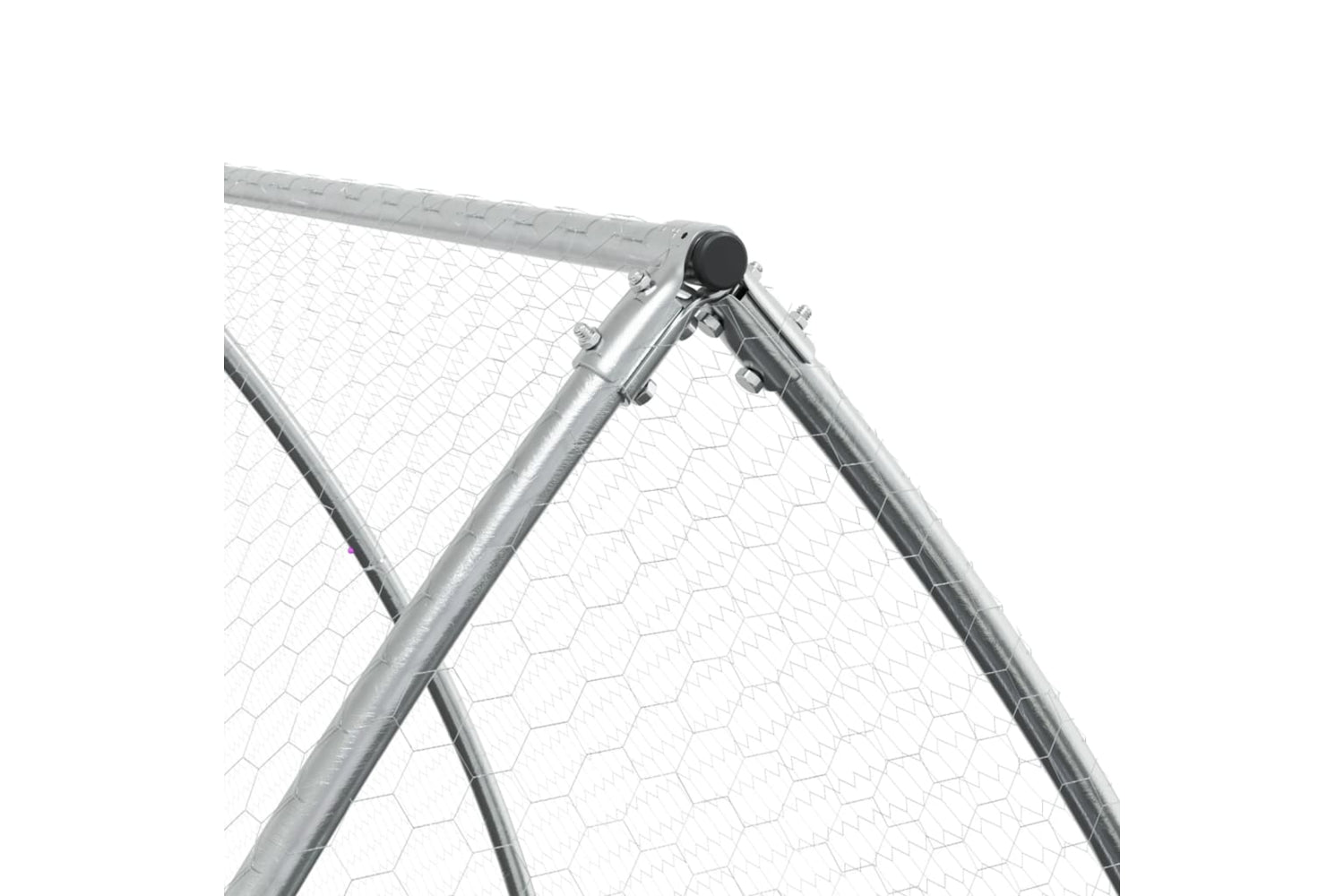 vidaXL 3281528 Rabbit Cage Silver 300x105x120cm Galvanised Steel-7