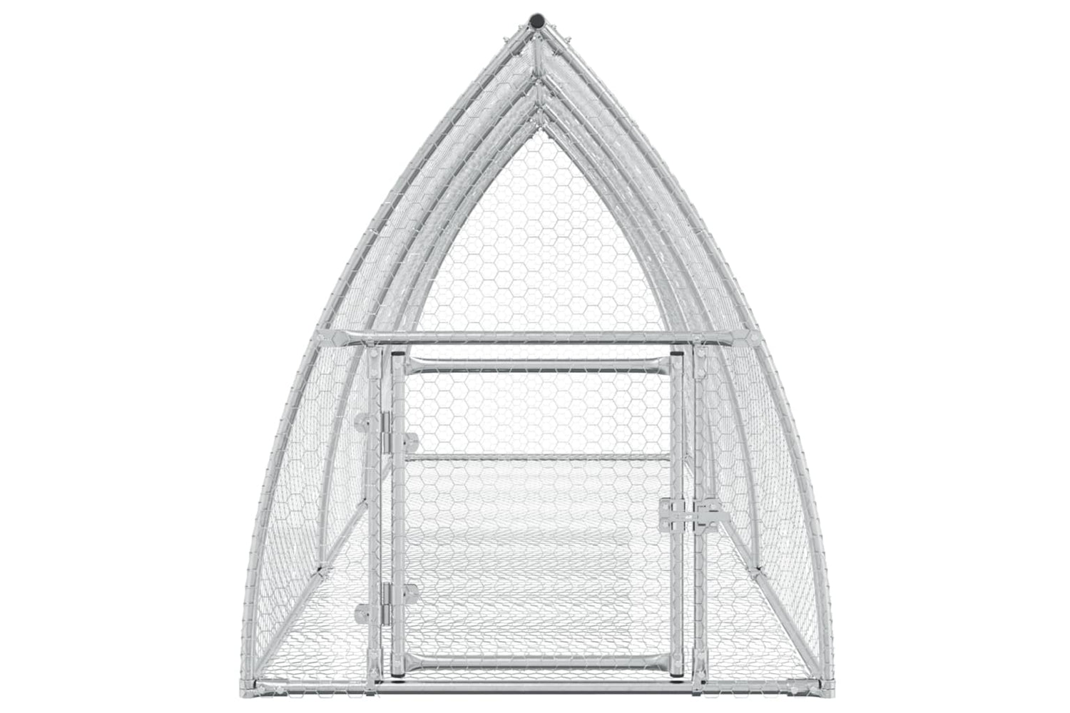 vidaXL 3281528 Rabbit Cage Silver 300x105x120cm Galvanised Steel-4
