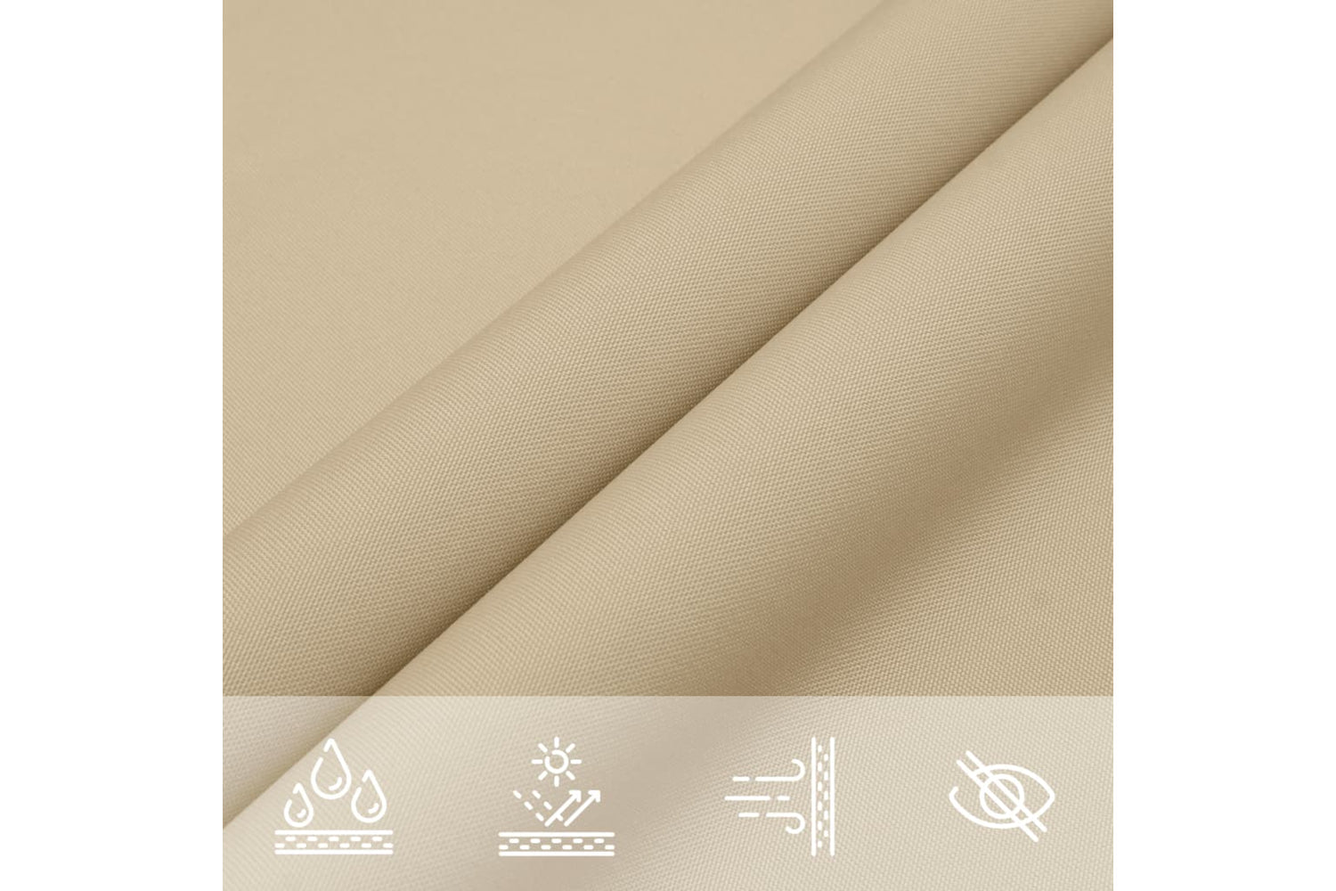 Vidaxl 135170 Sunshade Sail Oxford Fabric Triangular 3x3x3 M Beige-4