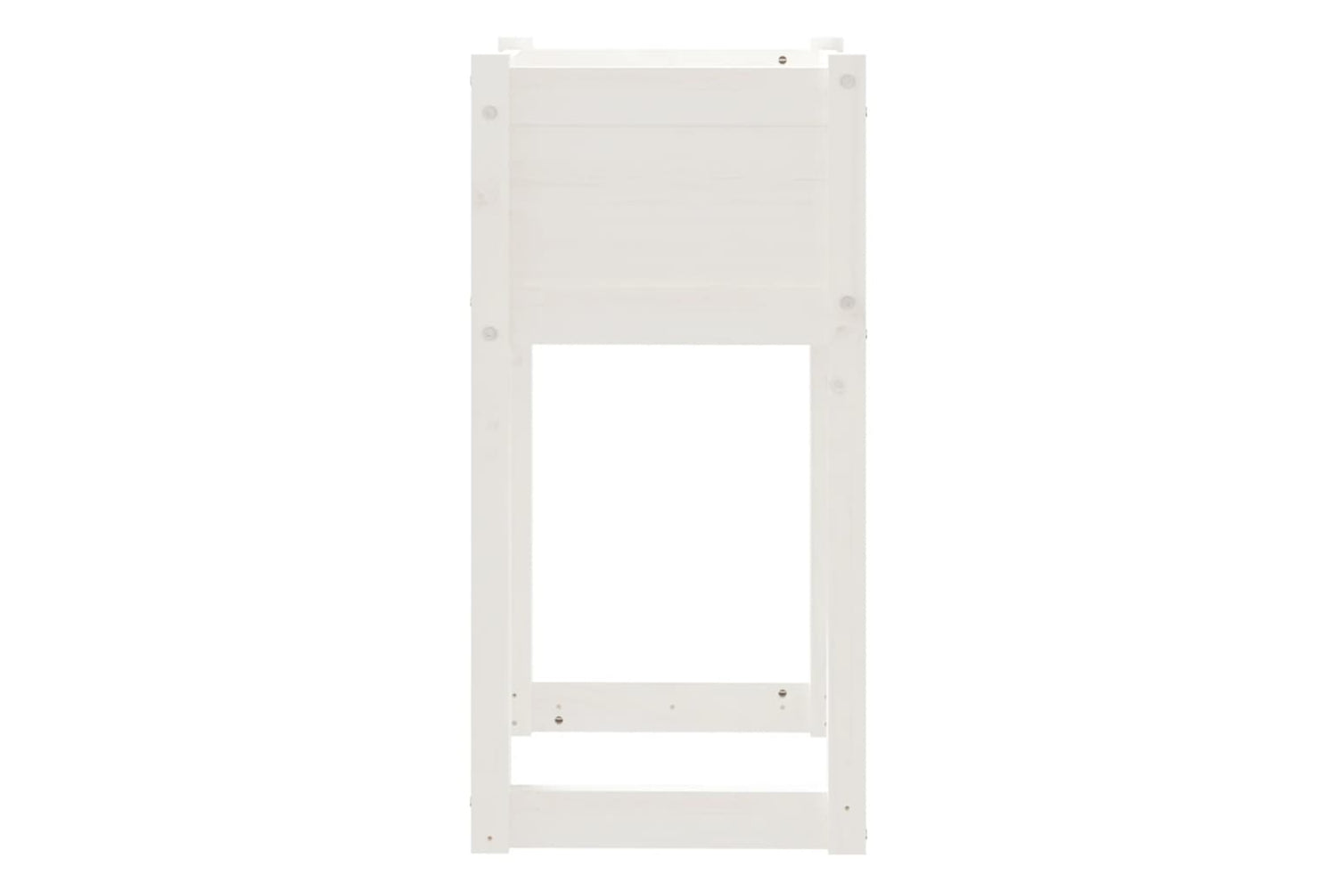 vidaXL 822124 Planter White 40x40x81cm Solid Wood Pine-4