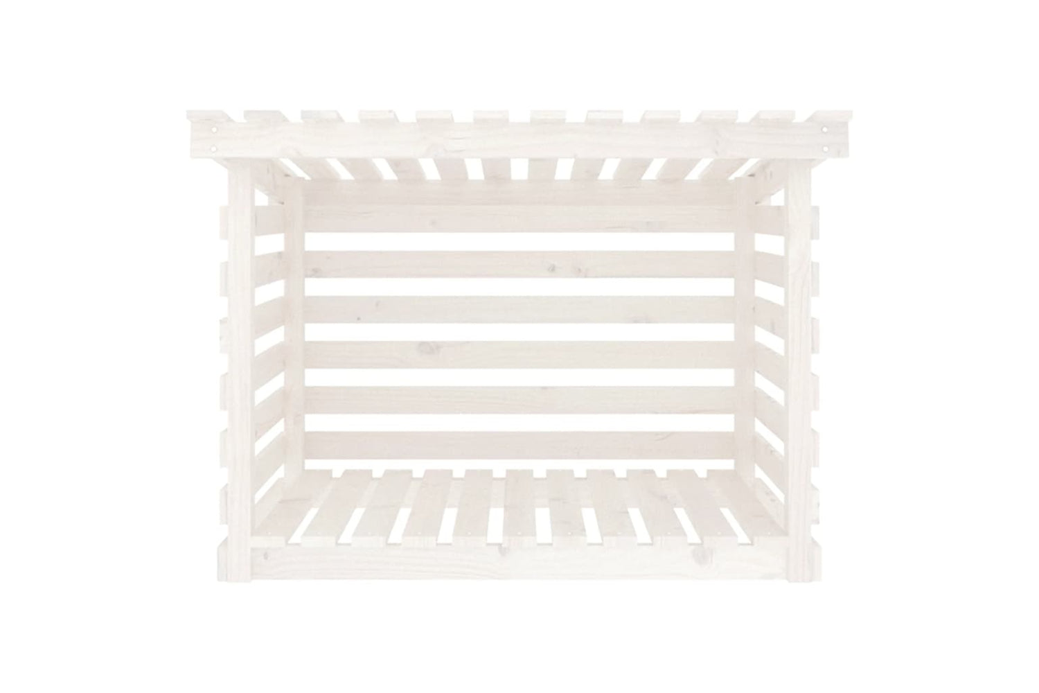 vidaXL 822228 Firewood Rack White 108x73x79cm Solid Wood Pine-4