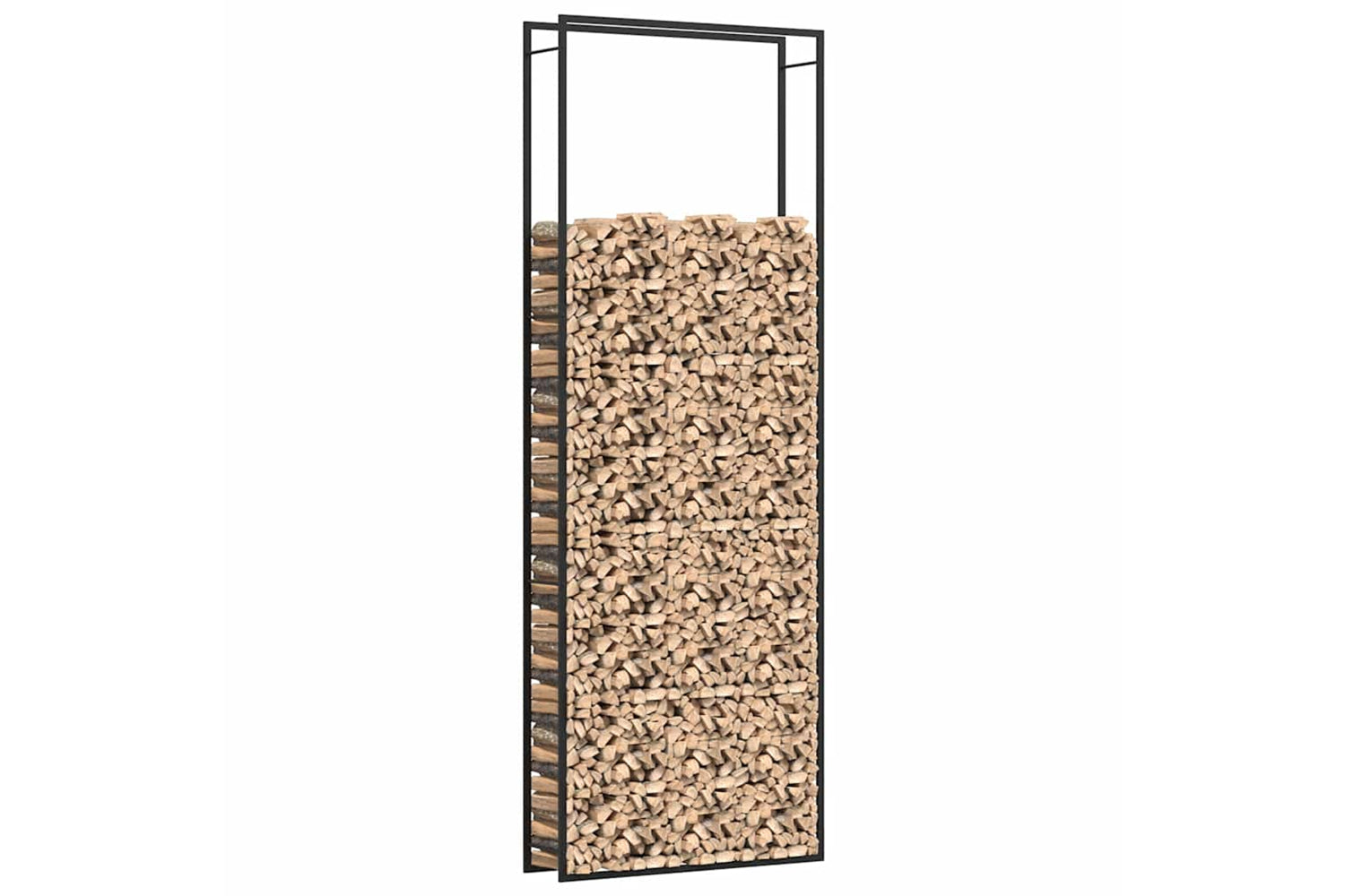vidaXL 350312 Firewood Rack Matt Black 110x28x312cm Steel-3