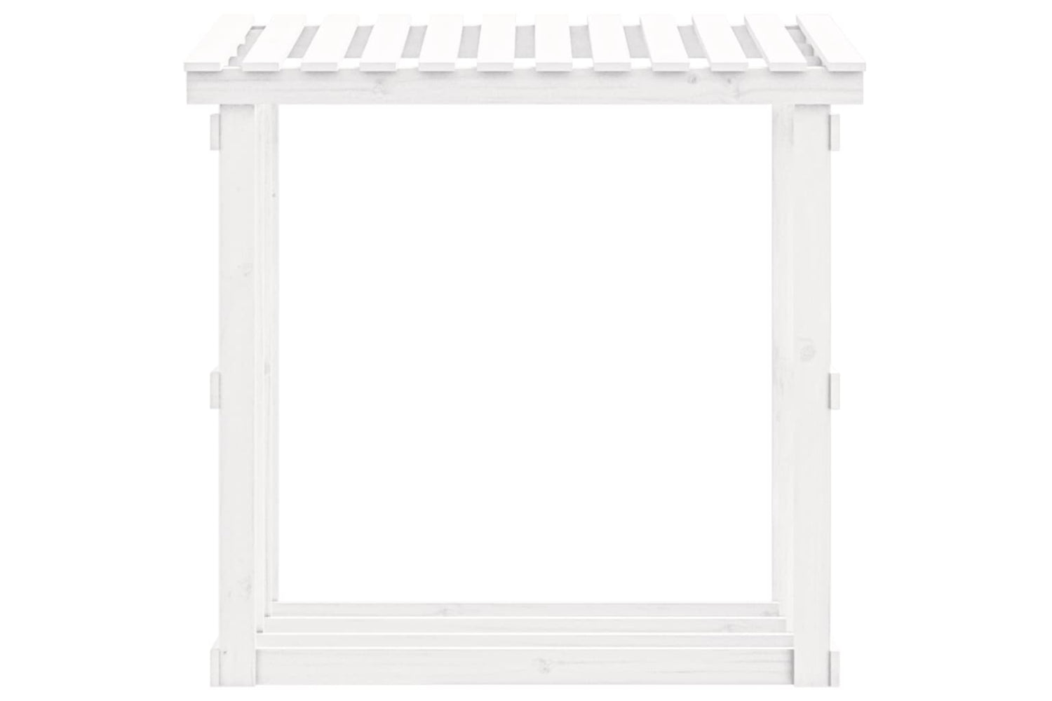 vidaXL 822428 Firewood Rack White 108x64.5x109cm Solid Wood Pine-4