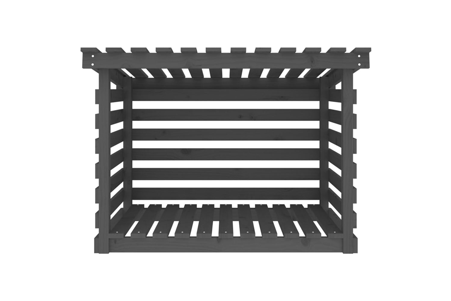 vidaXL 822229 Firewood Rack Grey 108x73x79cm Solid Wood Pine-4