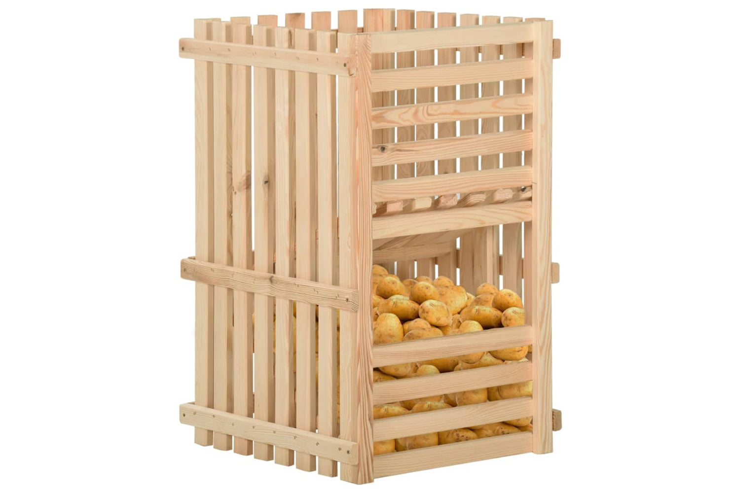 vidaXL 327329 Potato Box 50x50x80cm Solid Pinewood-2