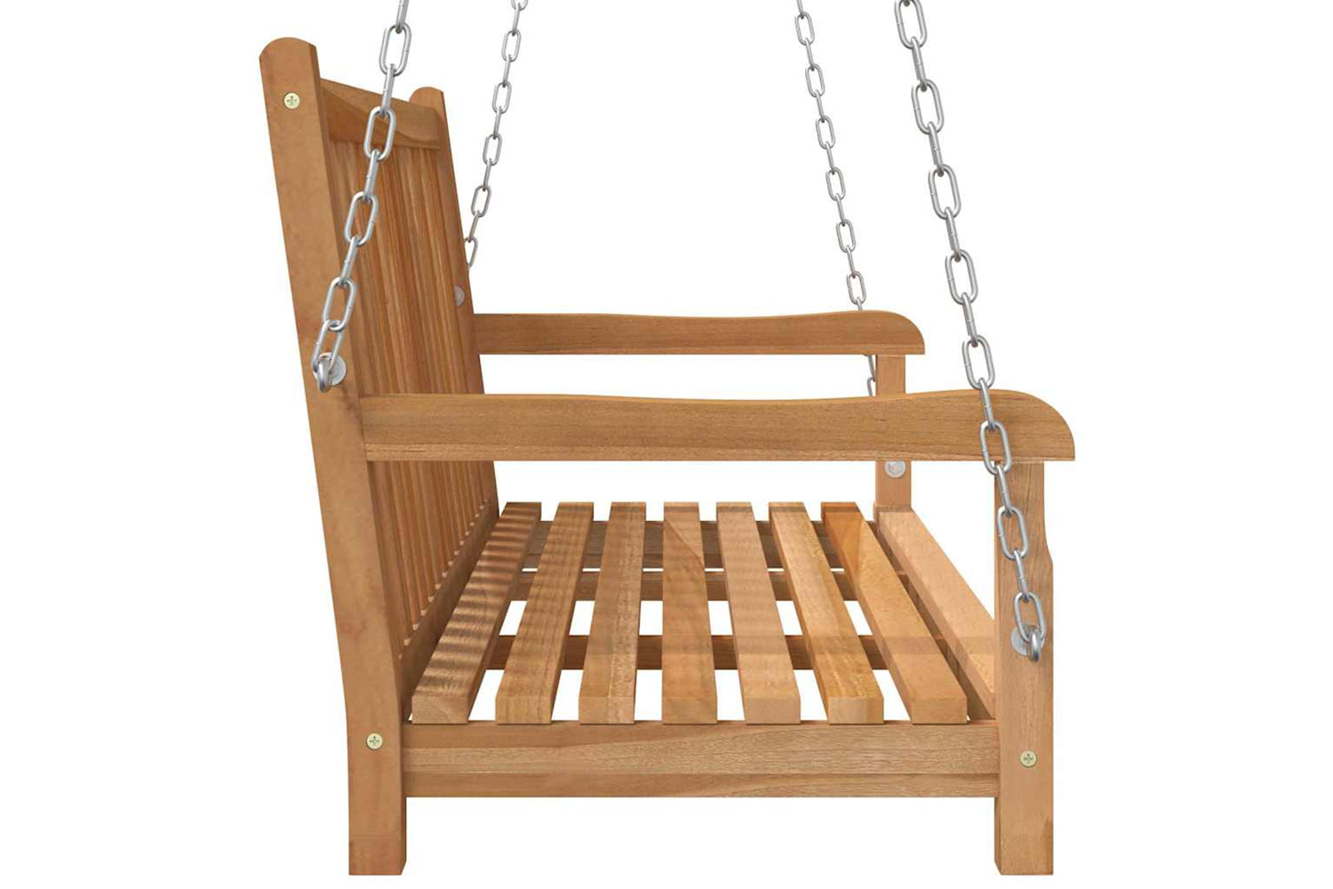 vidaXL 316628 Swing Bench Solid Teak Wood 114x60x64cm-4