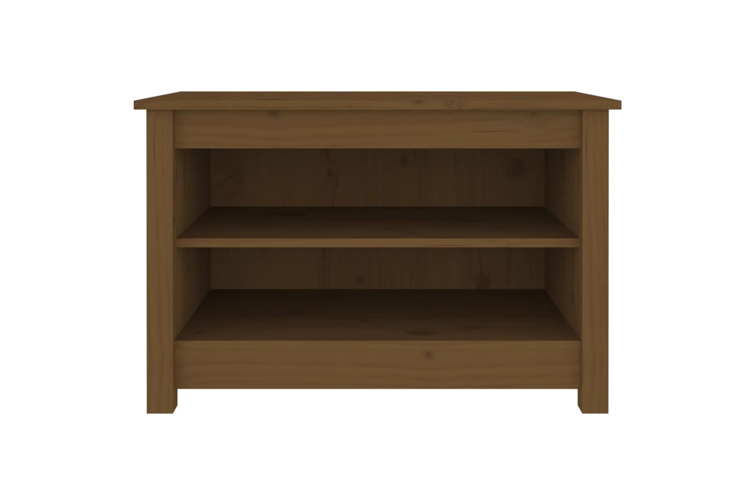 vidaXL 813772 Shoe Bench Honey Brown 70x38x45.5cm Solid Wood Pine-2