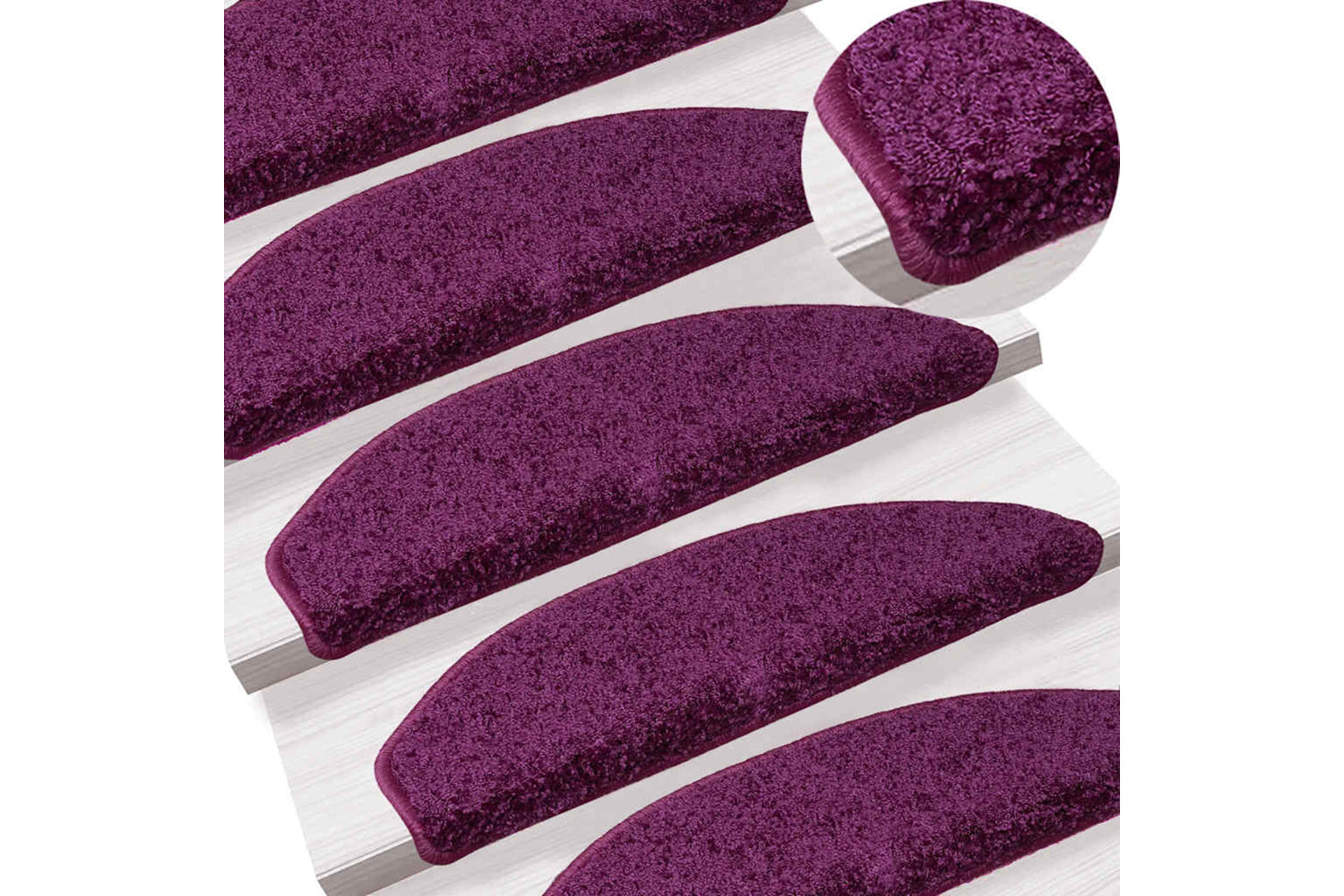 vidaXL 149809 Stair Mats 10 Pcs 65x21x4cm Violet-3