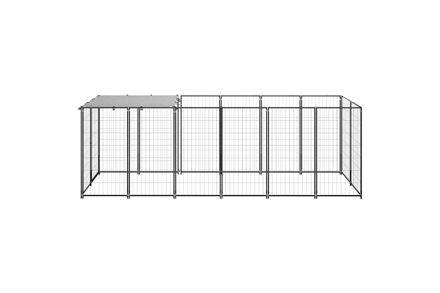 Vidaxl Dog Kennel Black 330x110x110 Cm Steel-3