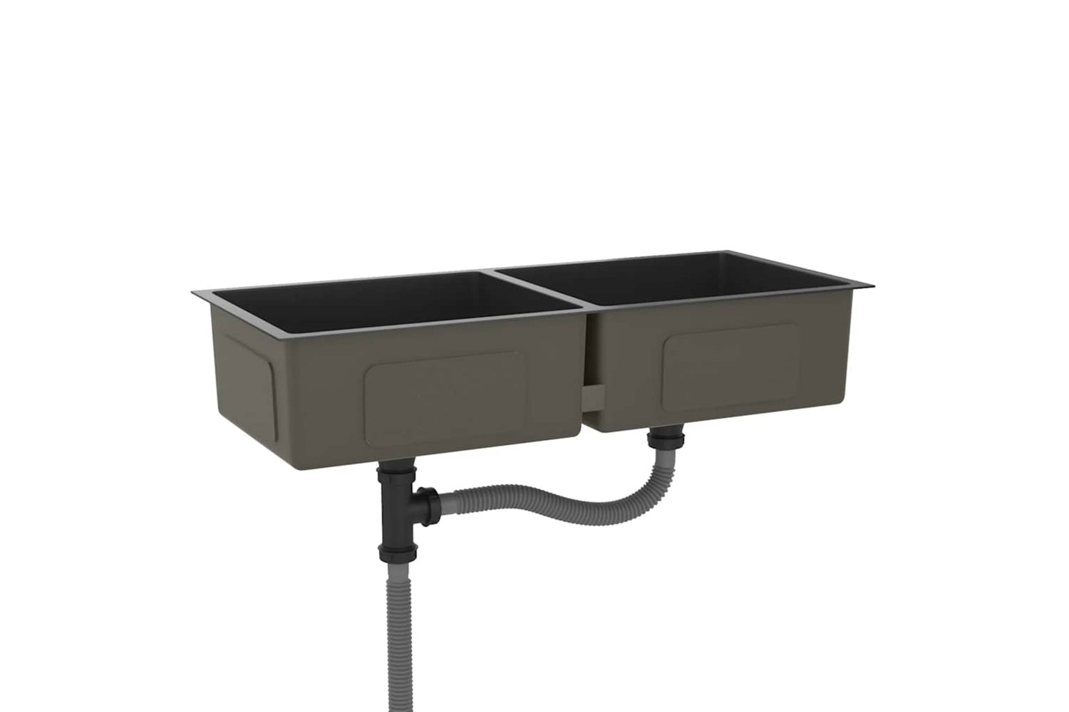 Vidaxl 51525 Handmade Kitchen Sink Black Stainless Steel-3