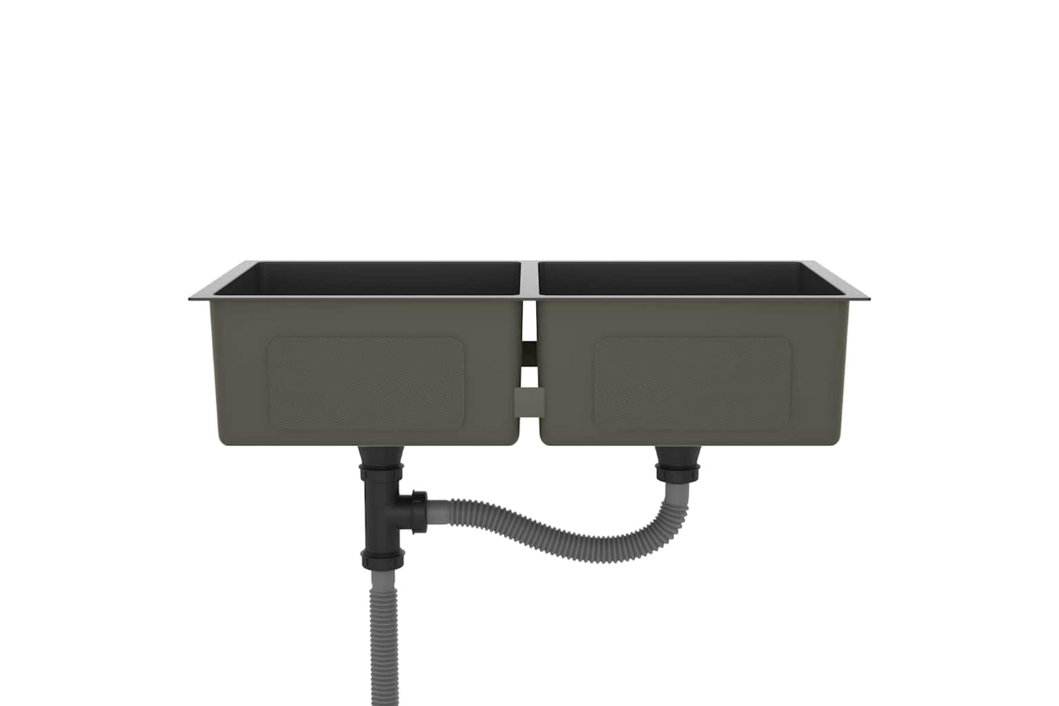 Vidaxl 51523 Handmade Kitchen Sink Black Stainless Steel-4
