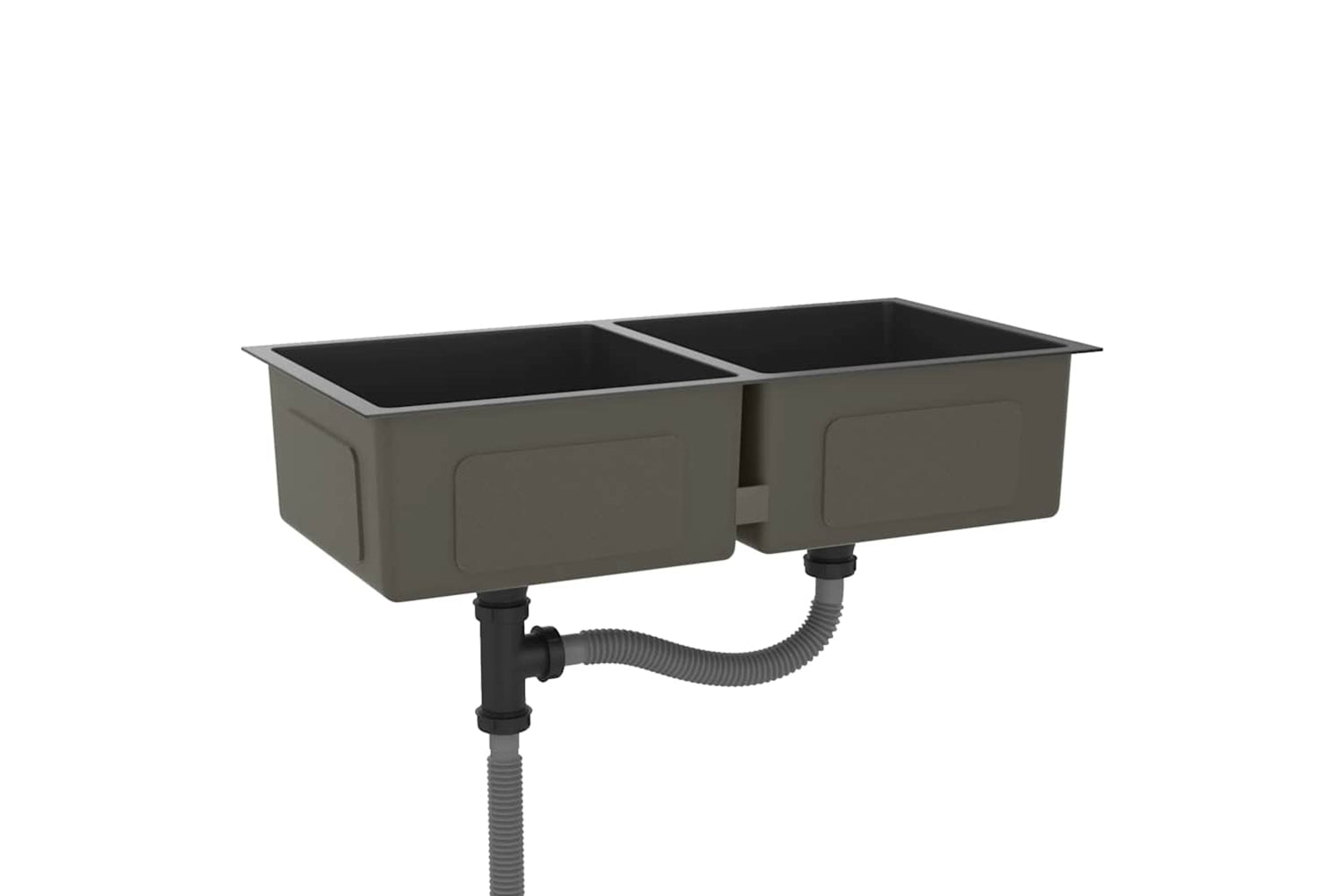 Vidaxl 51523 Handmade Kitchen Sink Black Stainless Steel-3