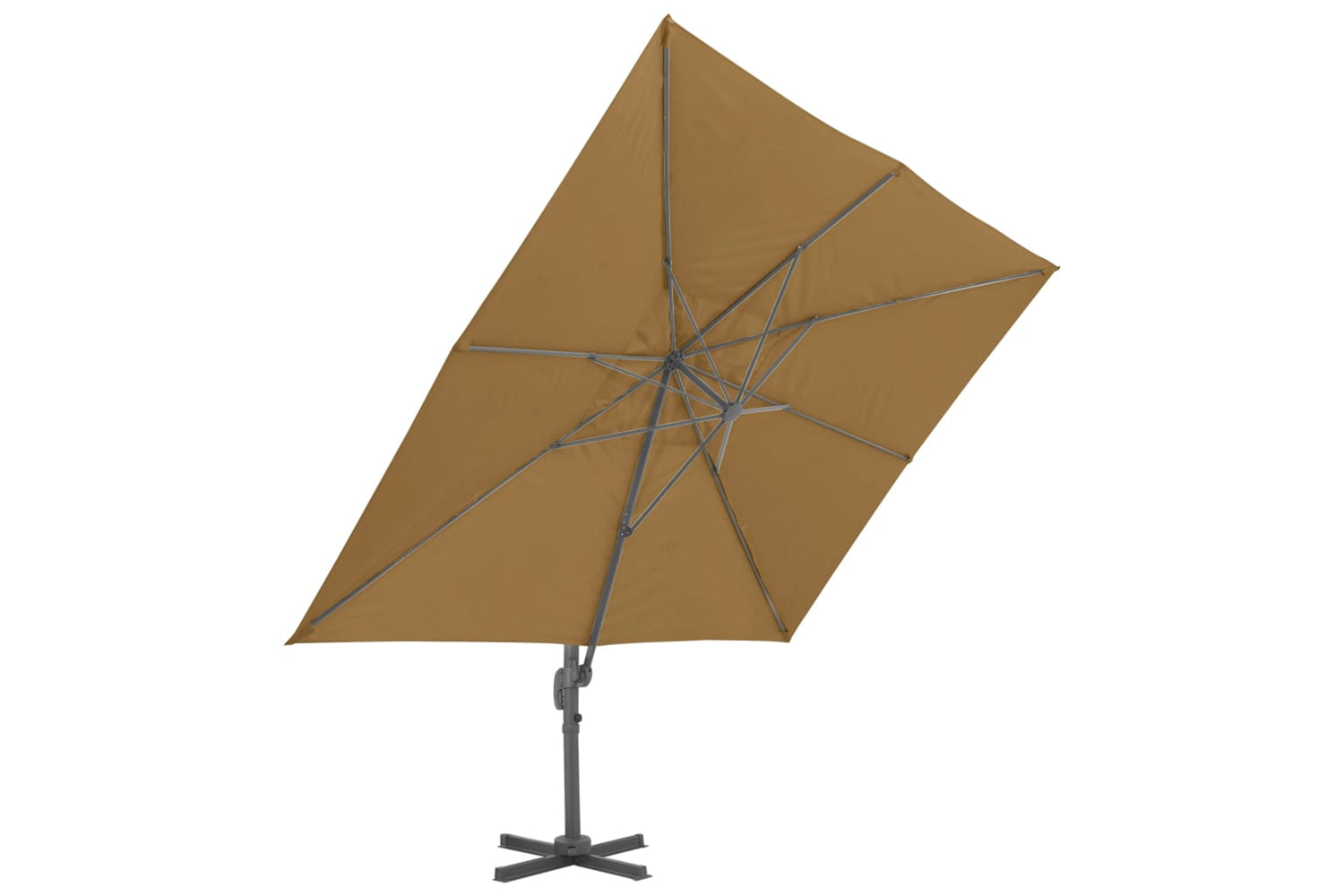 Vidaxl 276349 Outdoor Umbrella With Portable Base Taupe-4