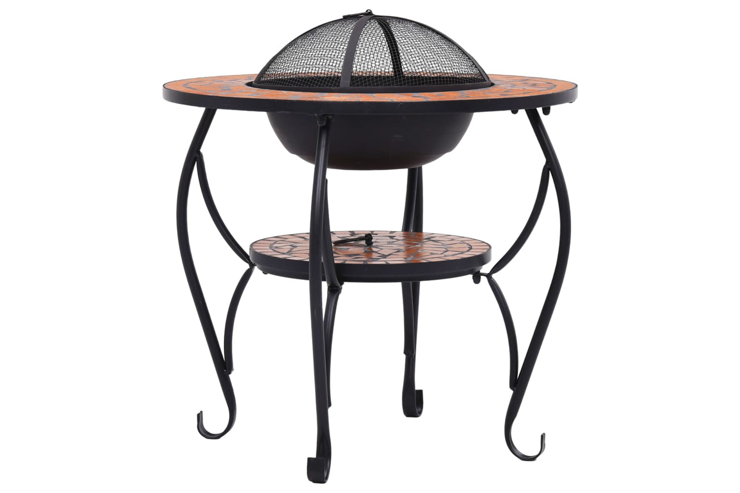 vidaXL 46723 Mosaic Fire Pit Table Terracotta 68cm Ceramic-4