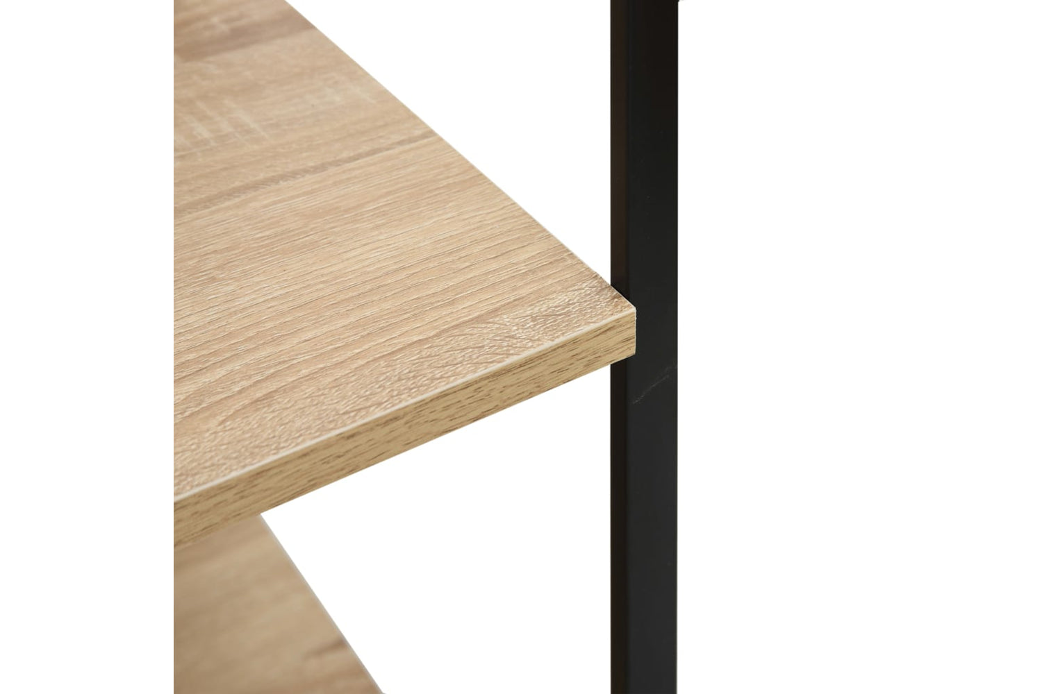 vidaXL 288239 Microwave Cabinet Black And Oak 60x39.6x123cm Engineered Wood-4