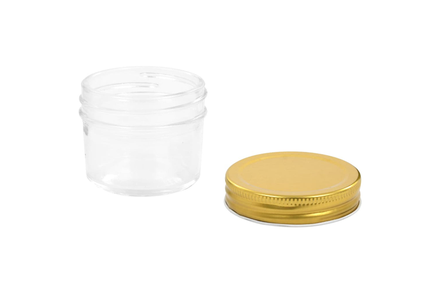 Vidaxl 50797 Glass Jam Jars With Gold Lid 96 Pcs 110 Ml-4