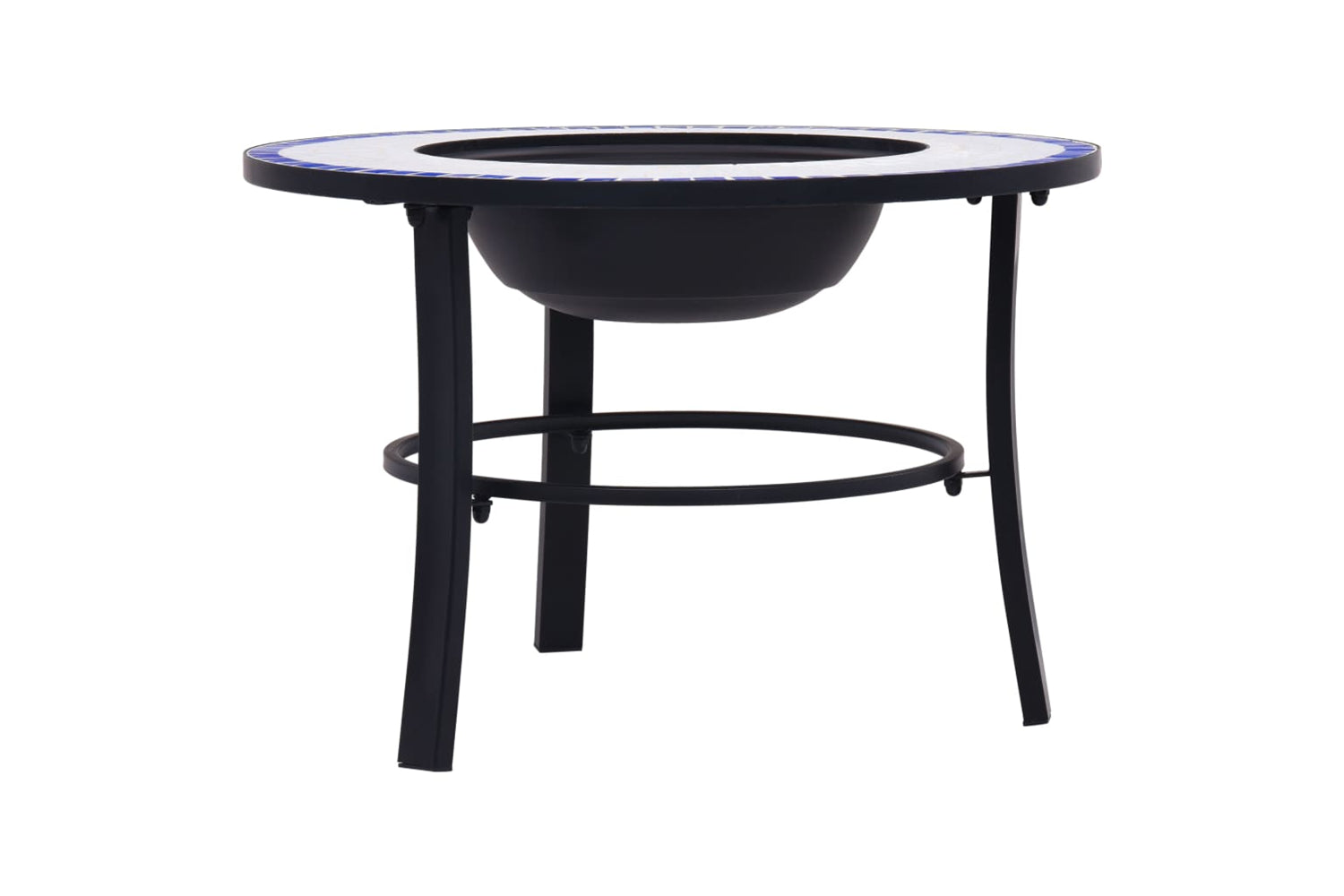 Vidaxl 46720 Vidaxl Mosaic Fire Pit Blue And White 68cm Ceramic-4
