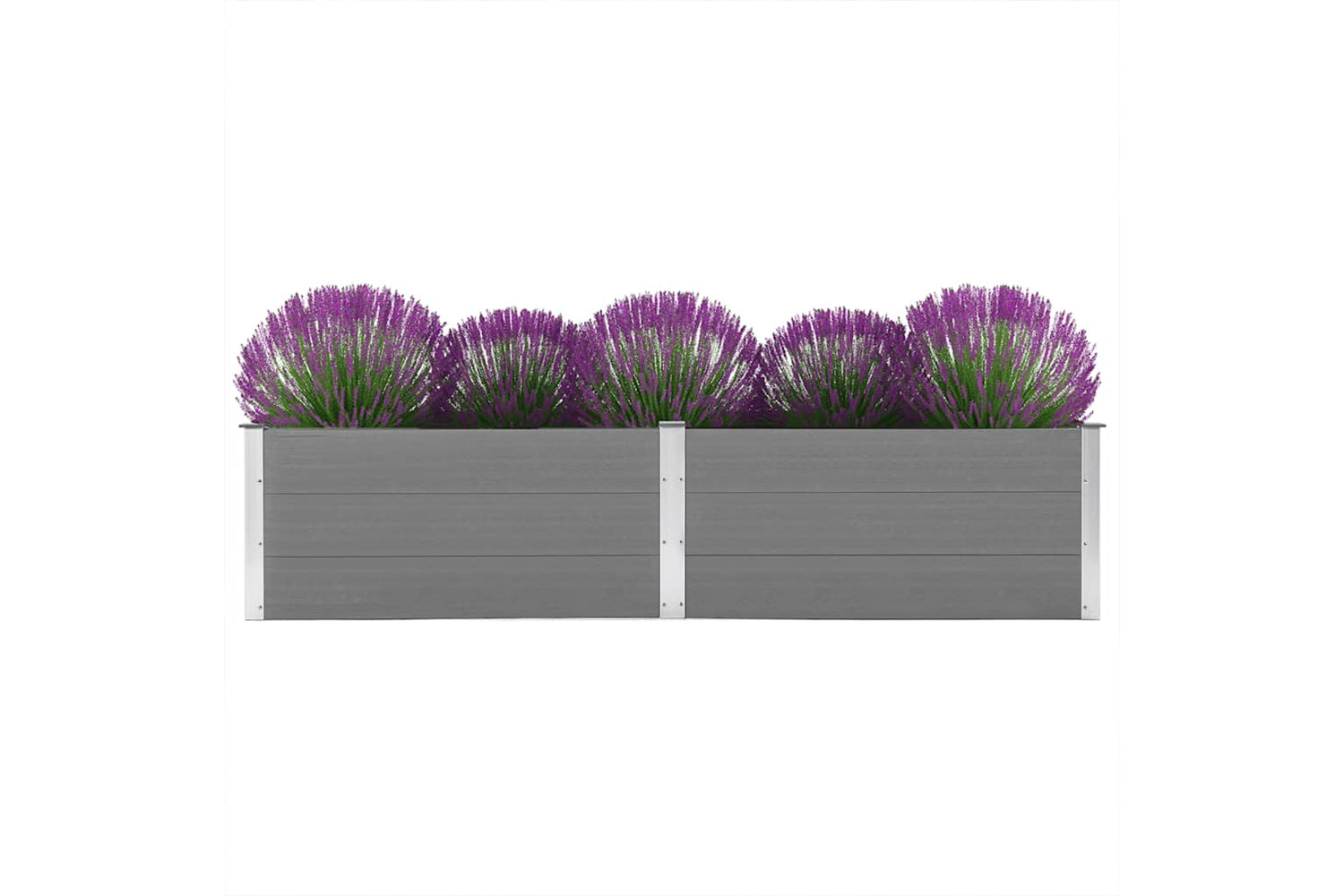 vidaXL 49059 Garden Raised Bed 250x100x54cm Wpc Grey-2