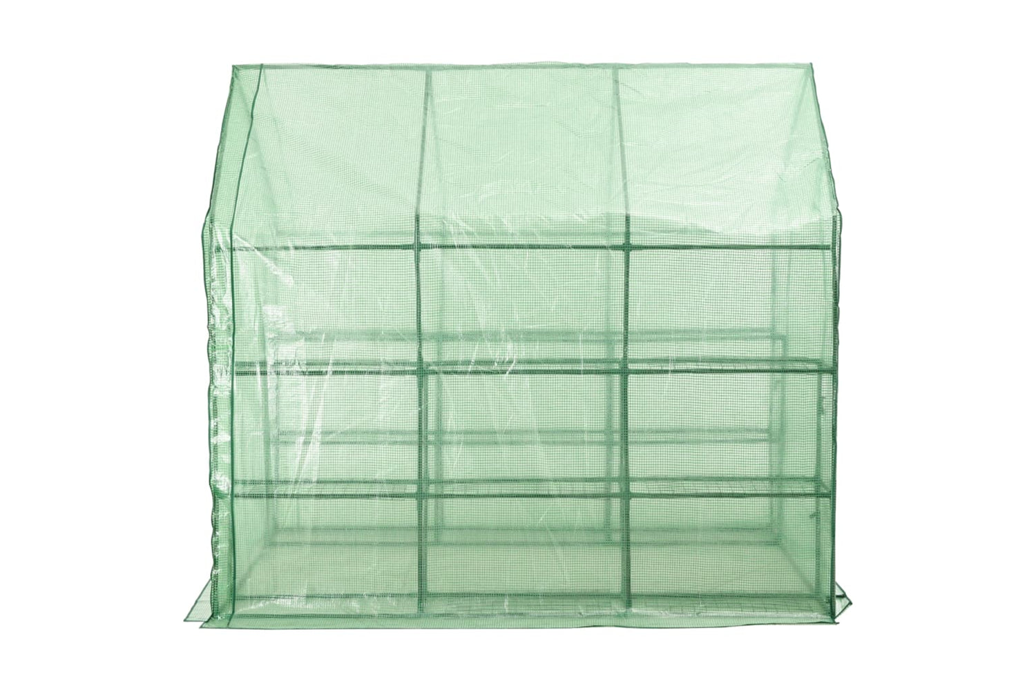 vidaXL 46913 Walk-in Greenhouse With 12 Shelves Steel 143x214x196cm-4