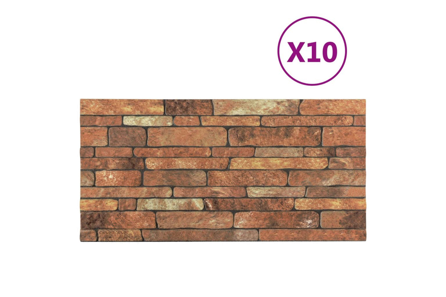 Vidaxl 149583 3d Wall Panels With Brown Brick Design 10 Pcs Eps-2