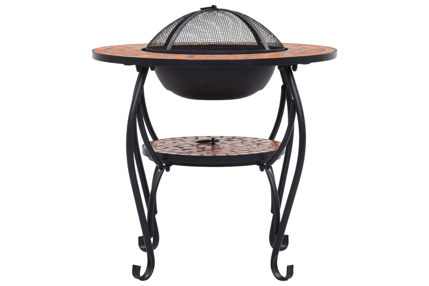 vidaXL 46723 Mosaic Fire Pit Table Terracotta 68cm Ceramic-3