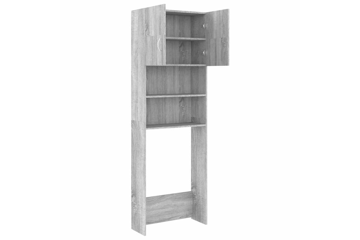 Vidaxl Washing Machine Cabinet Grey Sonoma 64x25.5x190 Cm-4