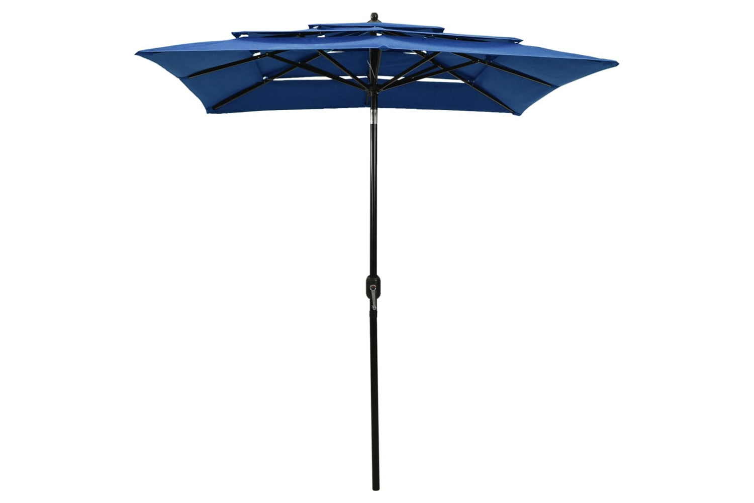 Vidaxl 313851 3-tier Parasol With Aluminium Pole Azure Blue 2x2 M-2