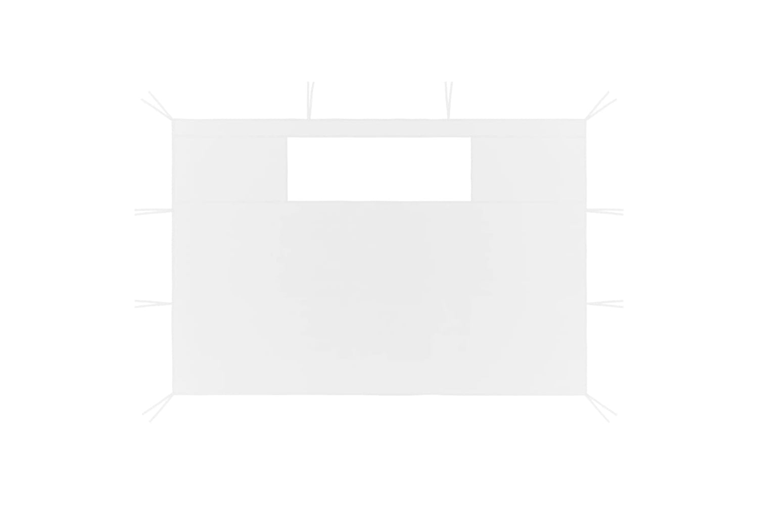 Vidaxl 3070428 Gazebo Sidewalls With Windows 2 Pcs White-2