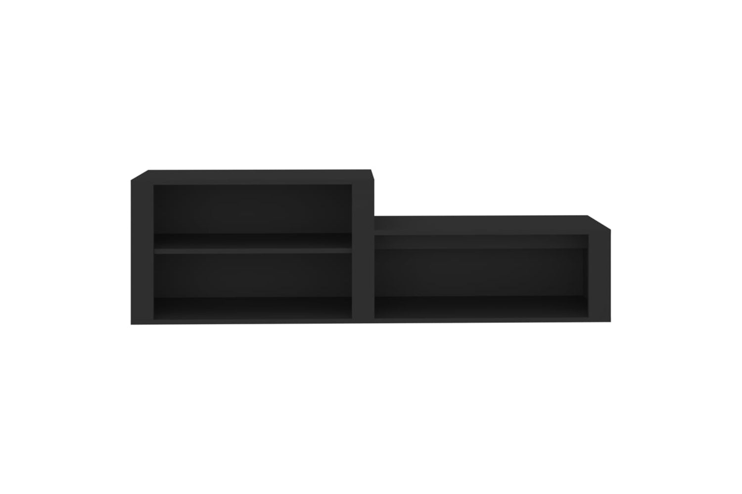 vidaXL 816913 Shoe Cabinet Black 150x35x45cm Engineered Wood-4