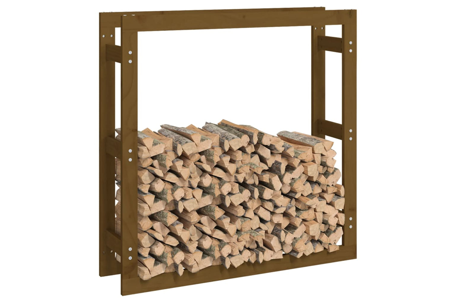 vidaXL 822425 Firewood Rack Honey Brown 100x25x100cm Solid Wood Pine-3