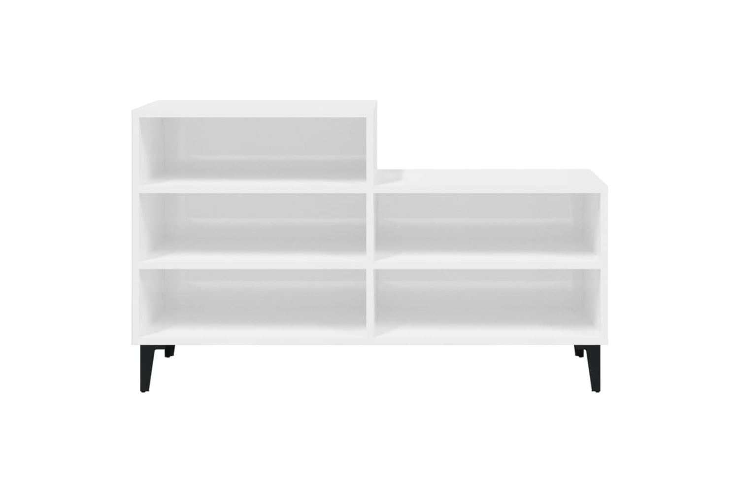 vidaXL 819734 Shoe Cabinet High Gloss White 102x36x60cm Engineered Wood-2