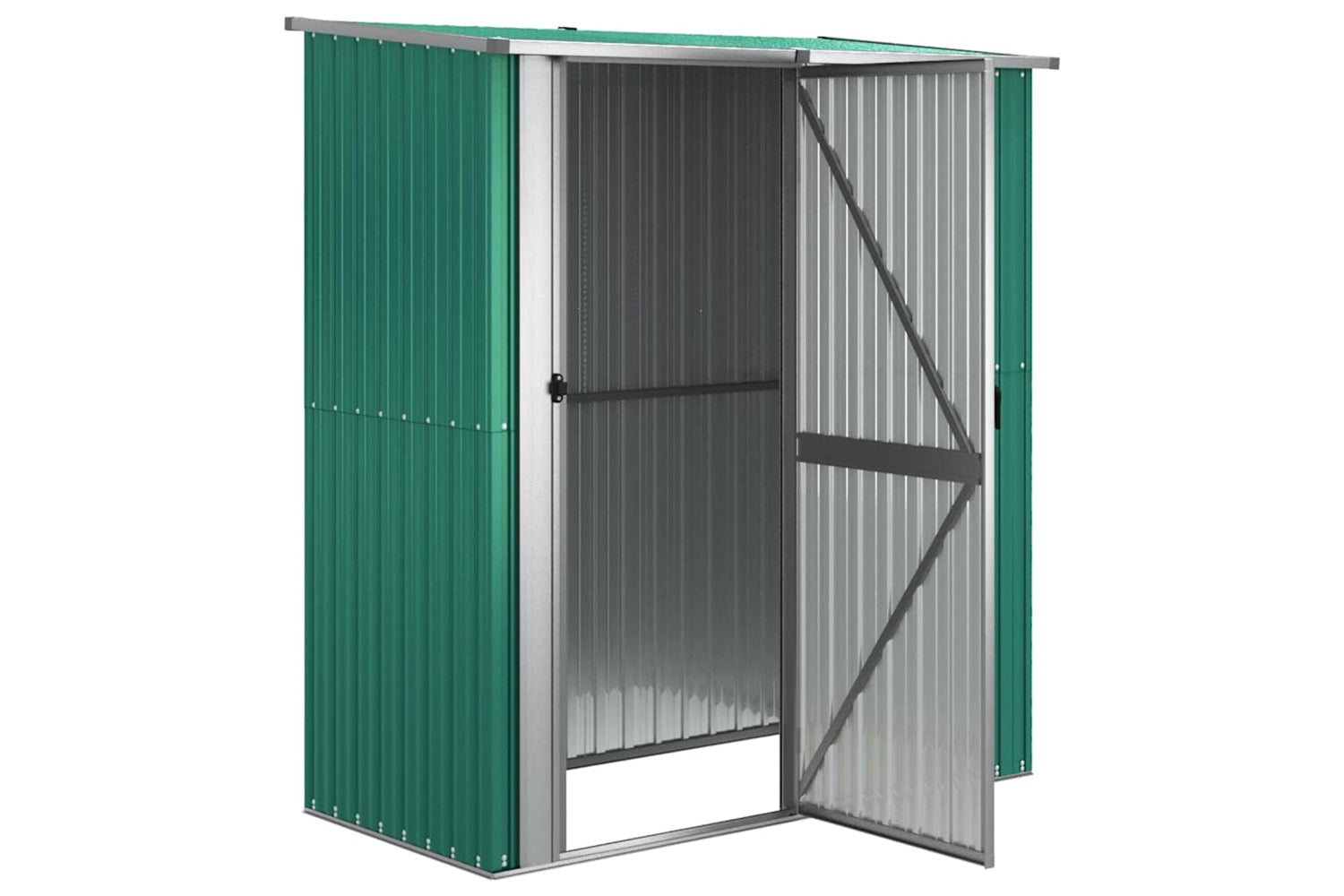 vidaXL 150903 Garden Shed Green 180.5x97x209.5cm Galvanised Steel-3