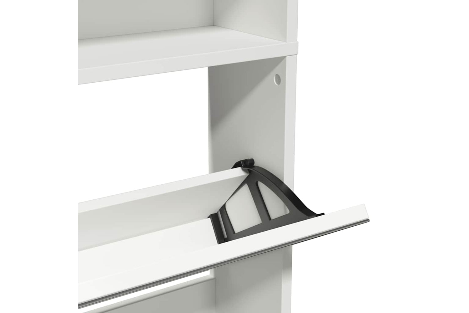 vidaXL 273936 Shoe Cabinet 4-layer Mirror White 63x17x134cm-6