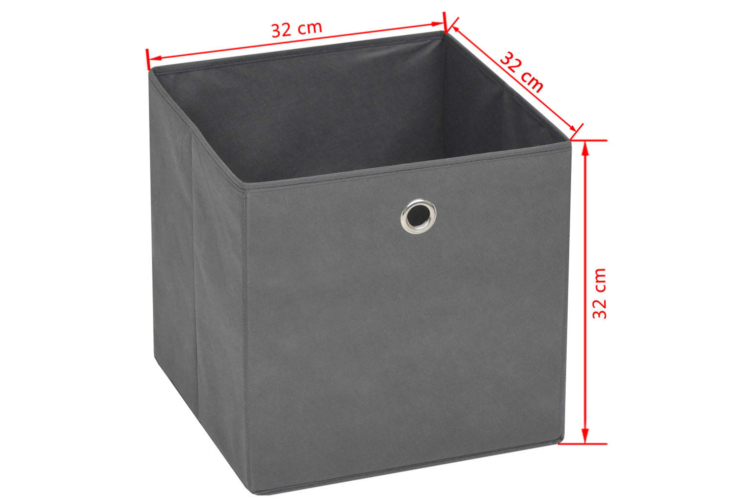 vidaXL 245747 Storage Boxes 4 Pcs Non-woven Fabric 32x32x32cm Grey-7