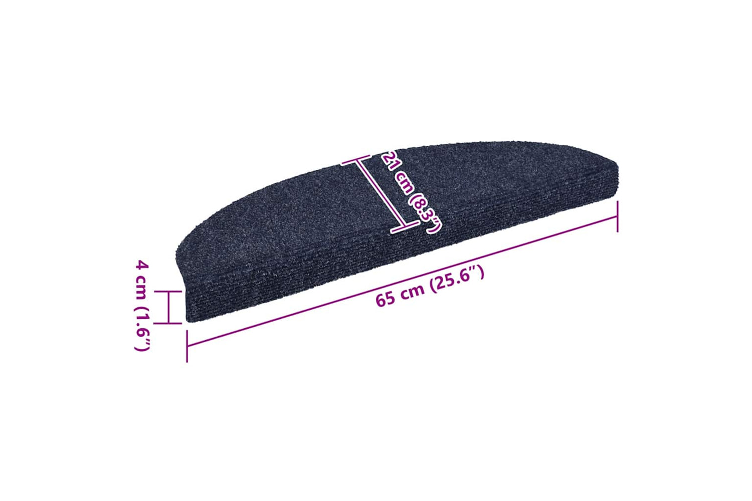 vidaXL 132701 15 Pcs Self-adhesive Stair Mats Needle Punch 65x21x4cm Blue-8