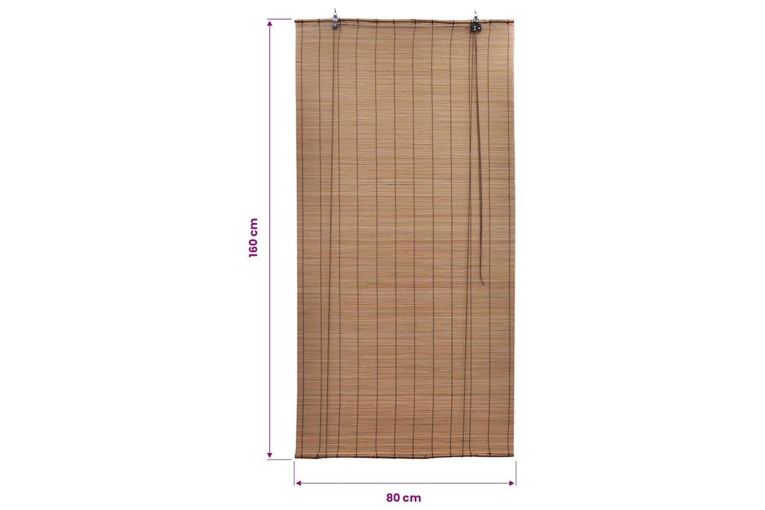 Vidaxl Brown Bamboo Roller Blinds 80 X 160 Cm-6